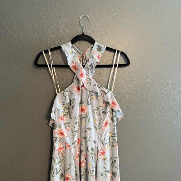 Gal Meets Glam Ella Floral Ruffle Chiffon Maxi Dress Size 6 - Picture 7 of 10